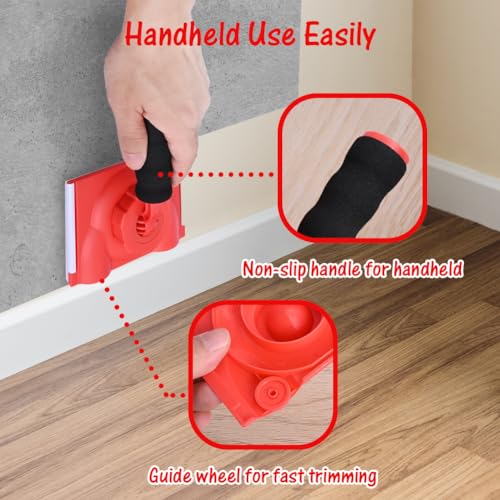 Paint Edge Trimmer, Paint Edger Tool for Walls with Two Replace Pad Adjustable Wall Corner & High Ceilings Pad Painter, Baseboard Painting Tool, Home Interior Painting Supplies