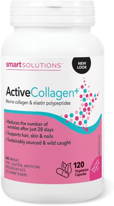 Smart Solutions Active Collagen+, with Hydrolyzed Wild Fish Collagen & Elastin Polypeptides, Supports Hair, Skin, & Nails, 120 Vegetarian Capsules Smart Solutions Active Collagen+, with Hydrolyzed Wild Fish Collagen & Elastin Polypeptides, Supports Hair, Skin, & Nails, 120 Vegetarian Capsules