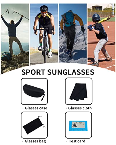 Polarized Sports Sunglasses For Men Women, Youth Baseball Cycling Glasses, Jiego Uv 400 Protection Suitable For Fishing Running Skiing Golf Driving #TOP6