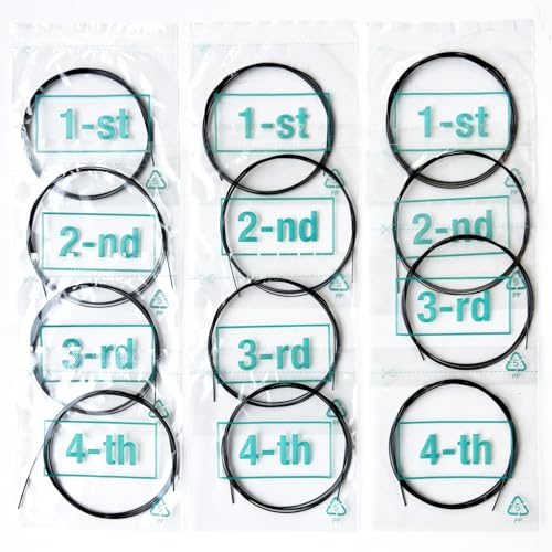3 Sets Black Nylon 4-String Cuatro Strings