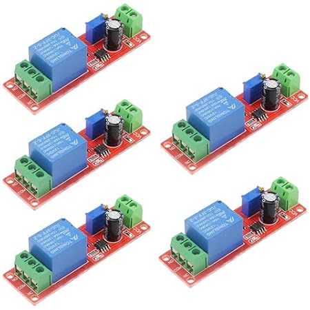 XLX 5PCS 12V NE555 0-10 Seconds Delay Module Constant Current Regulator High Power High Efficiency Timer Delay on Monostable Delay Switch Converter for Automotive Control System Electrical Equipment 