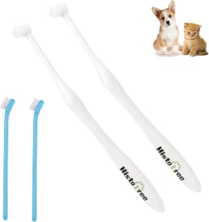Jancoo Dog Toothbrush, Cat Toothbrush|Mini Head|Micro Nano Bristle|Ultra Soft Pet Toothbrush for Sensitive Gum, Dog Dental Care Kit for Puppy,Kitten,Cats&Small Breed Dogs