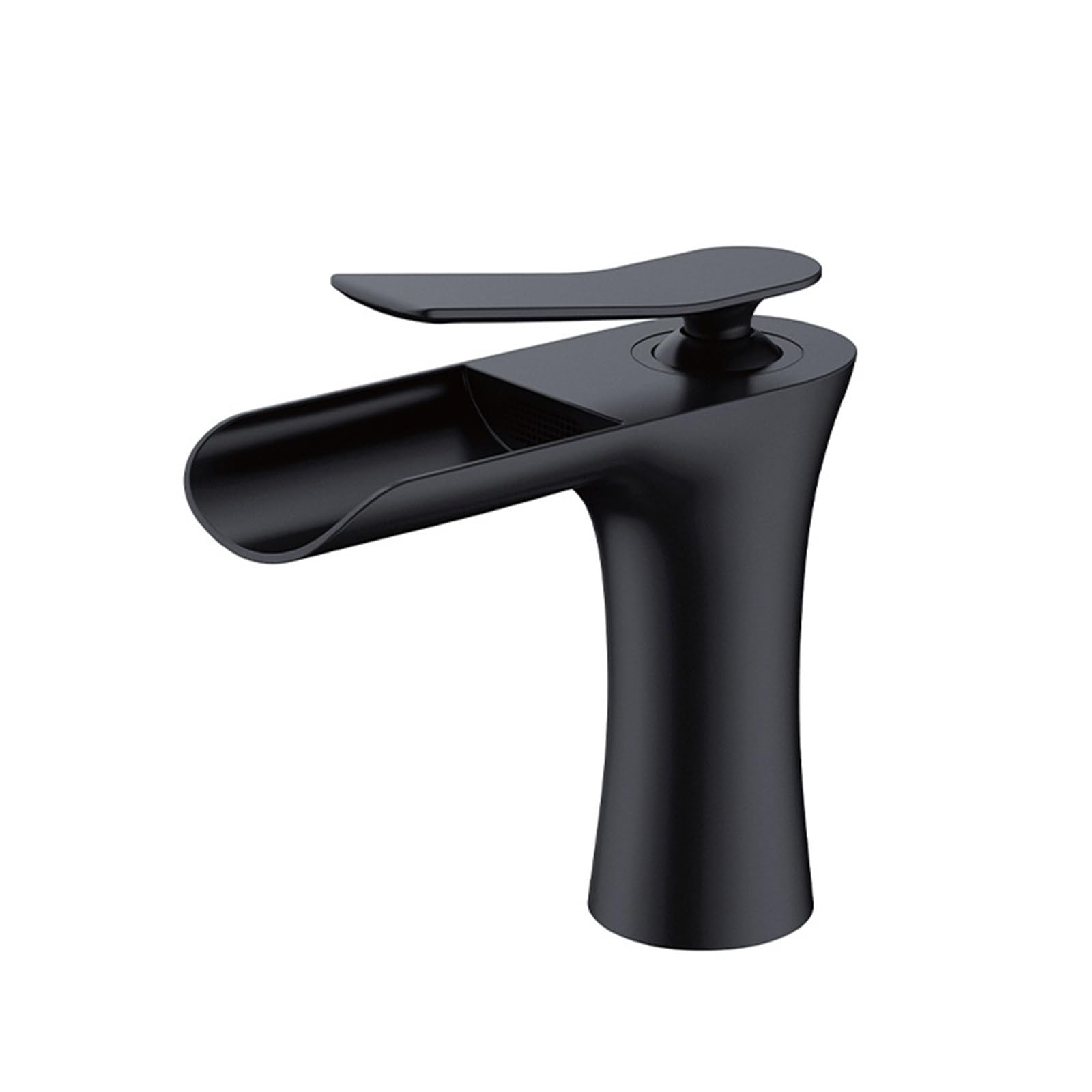 Robinet de salle de bain cascade mitigeur noir rétro monocommande pour évier de lavabo