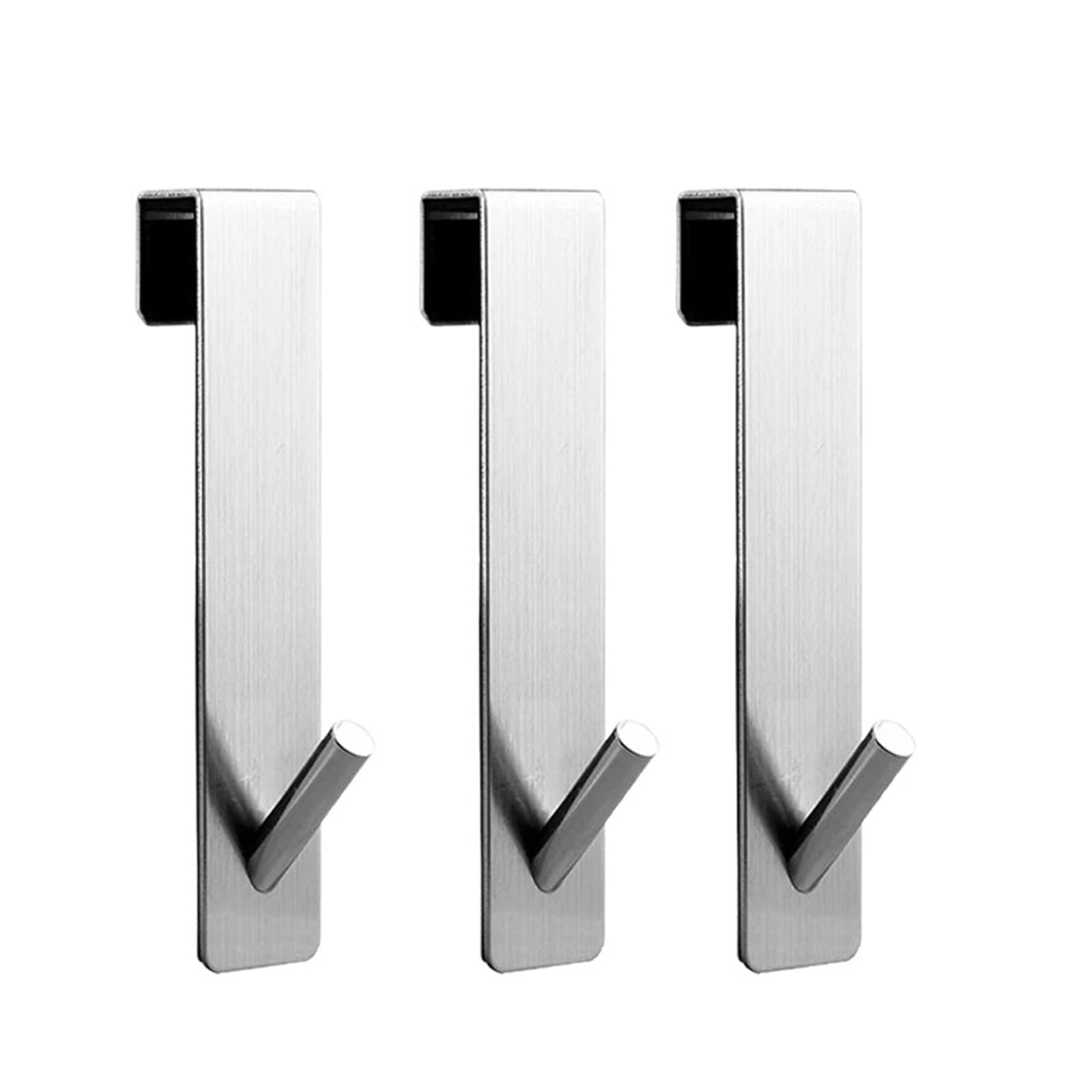 Weqyfdc Silver-3Pcs Over The Door Hook Bathroom Shower Door Back Hook