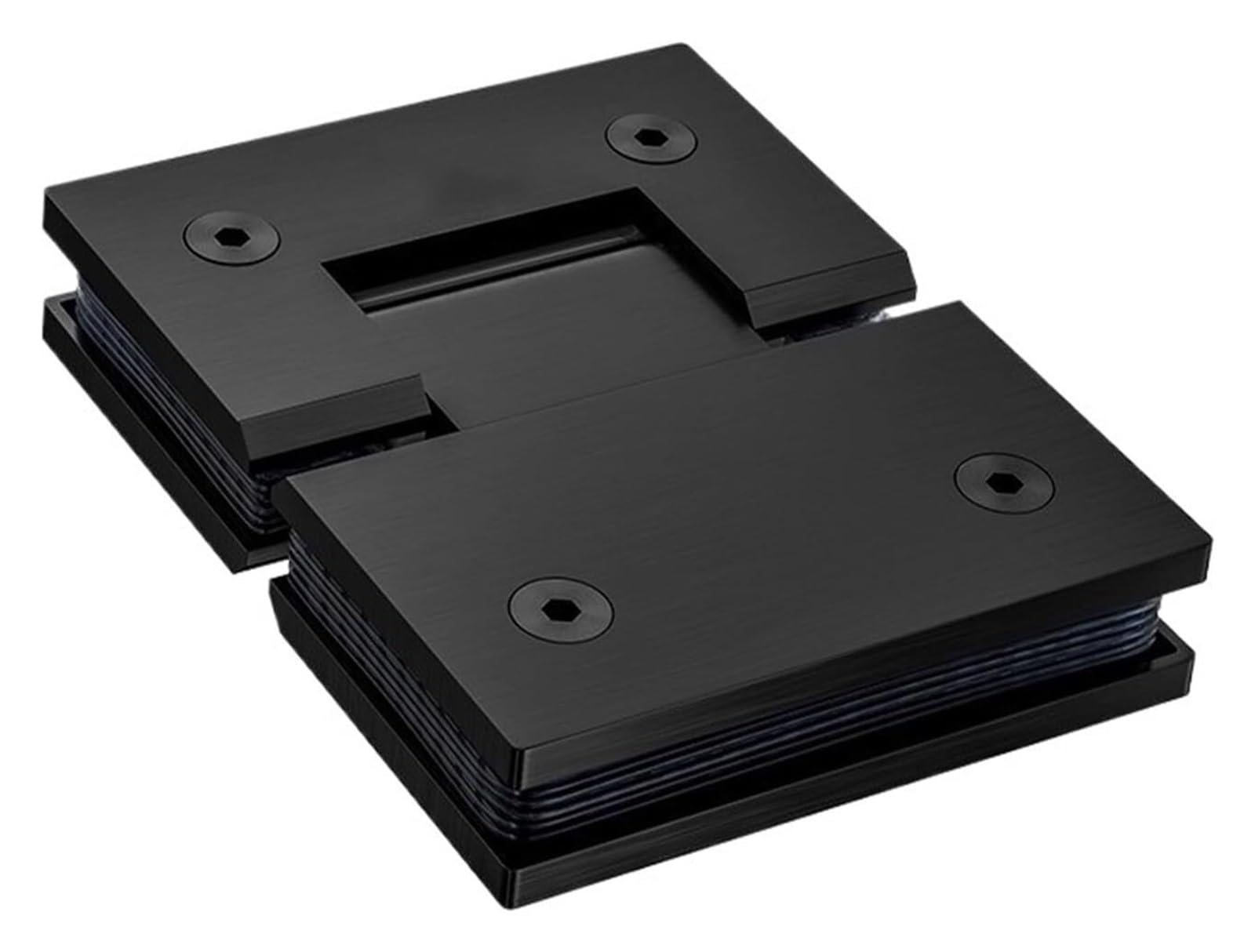 Kdveppuzx Black 180 Degree 304 Stainless Steel Showcase Glass Bracket Hinge
