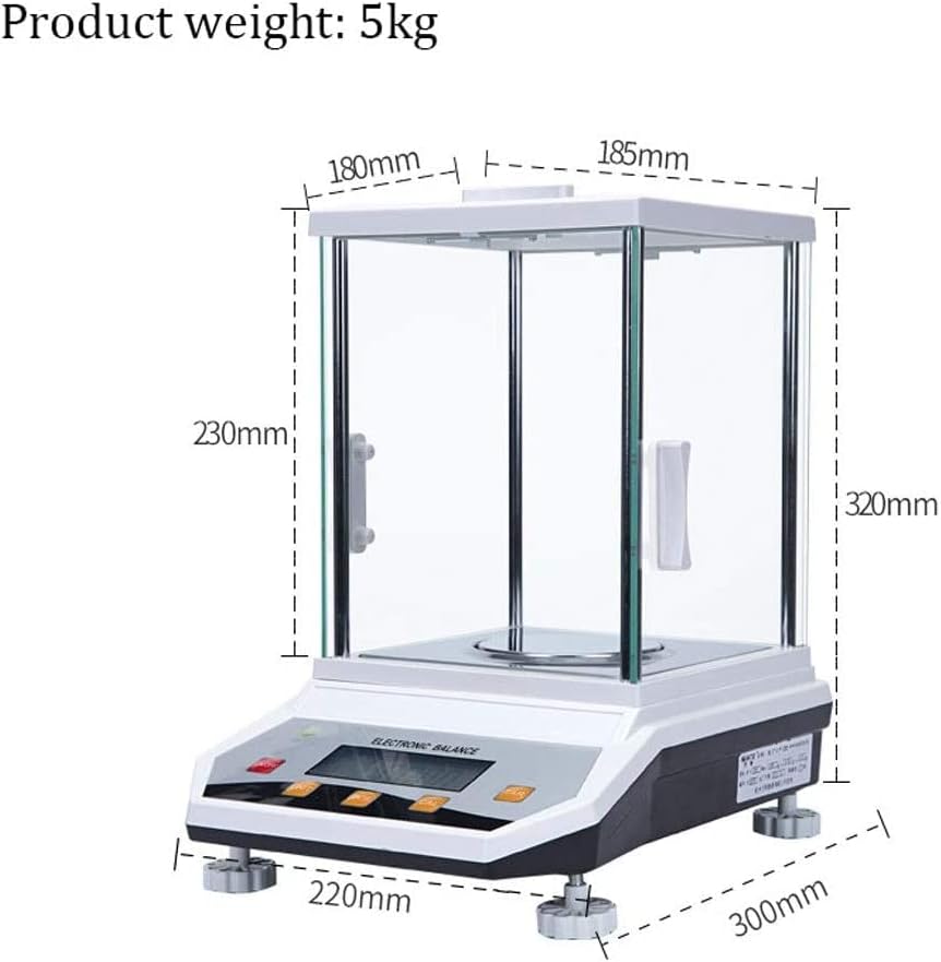 0.001G Digital Electronic Scales High Precision Portable Industrial Balance Jewelry Gold Experimental Multifunctional Scale,300G*0.001G