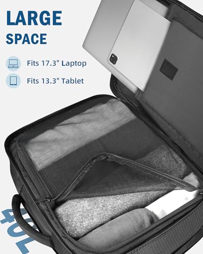 PEKREWS Avata 2 Case, Expandable Carry On Bag for DJI Goggles 3, RC Motion 3, Large Capacity Avata 2 Backpack Fits 17.3 Inch Laptop and DJI Fly More Combo, Travel Drone Carrying Case for Accessories