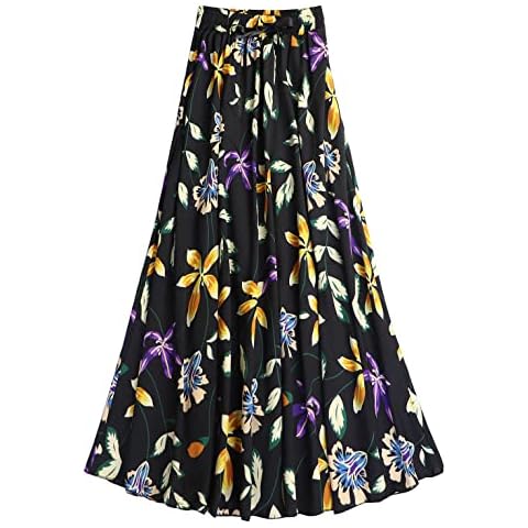 Coolwife Falda Bohemia con Bolsillos y Estampado Floral Cover