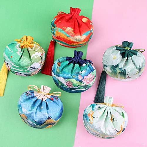 12 Bolsas Chinas de Brocado de Seda 12PCS Seda miniatura 6