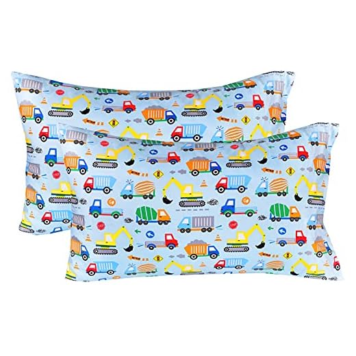 Scientific Sleep Car Trucks Vehicle 2 Pcs Cartoon Kids Pillowcases 100% Cotton Cozy Standard 20" X 30" Pillowcase (car)