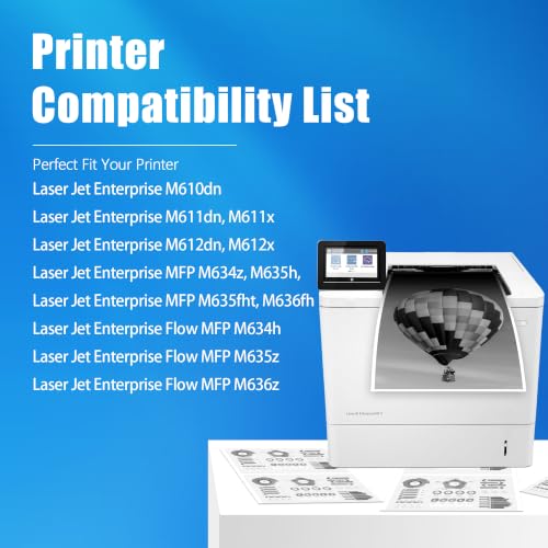 Image of Compatible with HP 147A Black Toner Cartridge W1470A , 1-Pack | High yield , for LaserJet Enterprise M610dn /M610n /M611dn /M611x /M612dn /M612x /MFP M634 M635 M636 Series Printers; With Chip