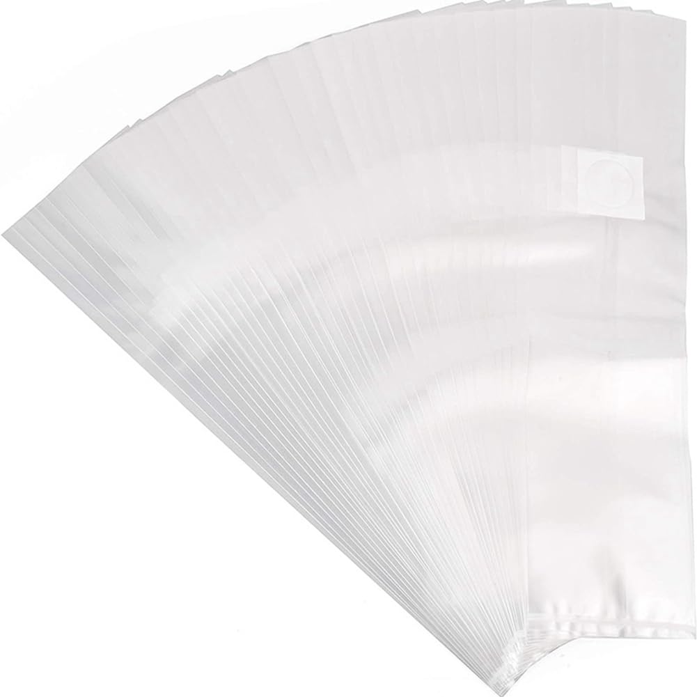 Bolsas de cultivo de hongos de 15x35 cm con filtro transpirable y autoclavables pack de 100 unidades