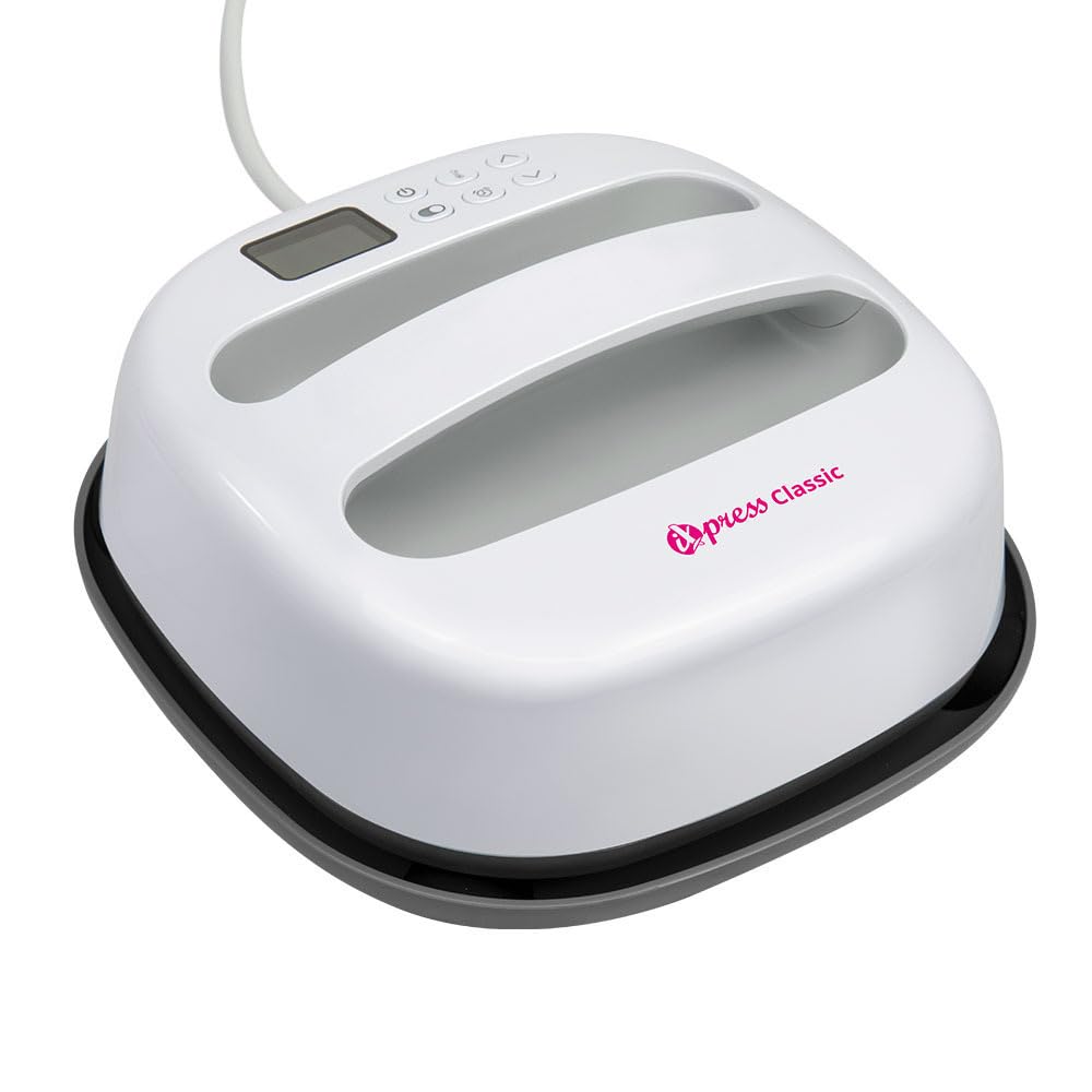plottiX iXpress Classic 2-Transferpresse, 22,5 × 22,5 cm – Metall, Weiß
