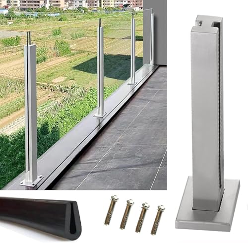 Poteau de garde-corps en verre pour escalier de mezzanine et barrière de piscine 105cm