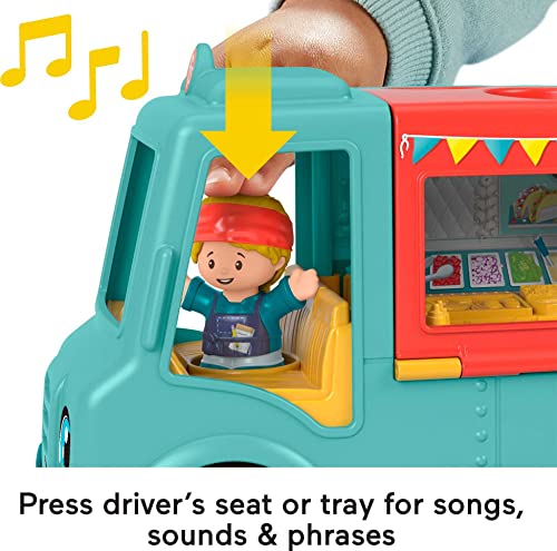 Little People Musical Toddler Toy Serve It Up Food Truck Vehicle With 2 Figures For Pretend Play Ages 1+ Years #TOP2