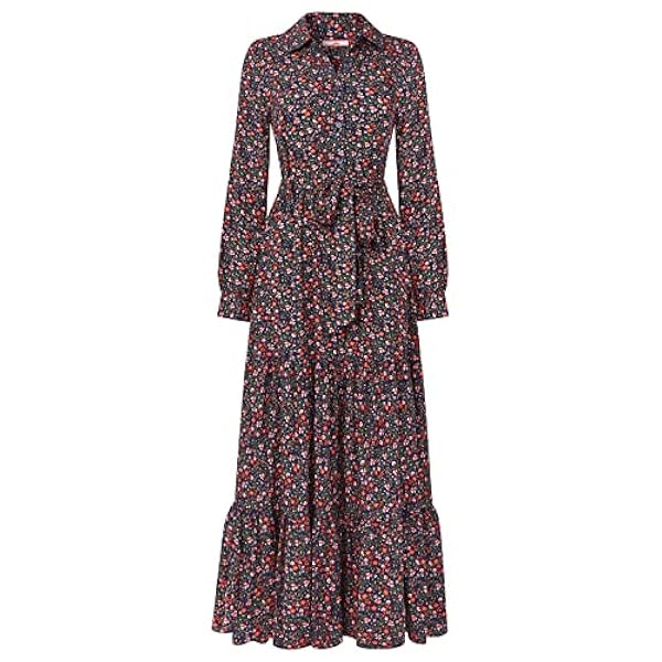 Joe Browns Vestido Camisero Floral Vintage con Mangas Globo Informal para Mujer