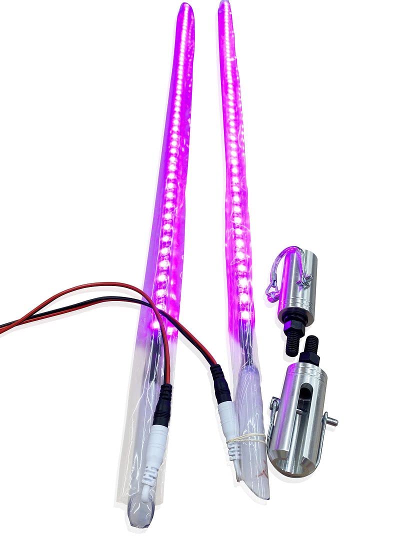 ピンク 電動スケボー LEDライト付き Amazon.com: FX Whips -PAIR 2FT PINK LED LIGHT WHIP ATV UTV SXS