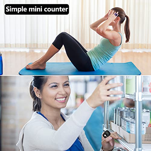 Gvolatee 5 Stück Fingerzähler, Finger Counter Clicker Reihenzähler Mini Handzähler,5 Digit LCD-Display für Inventur, Sport, Marketing, Flugzeug, Golf (Zufällige Farbe)