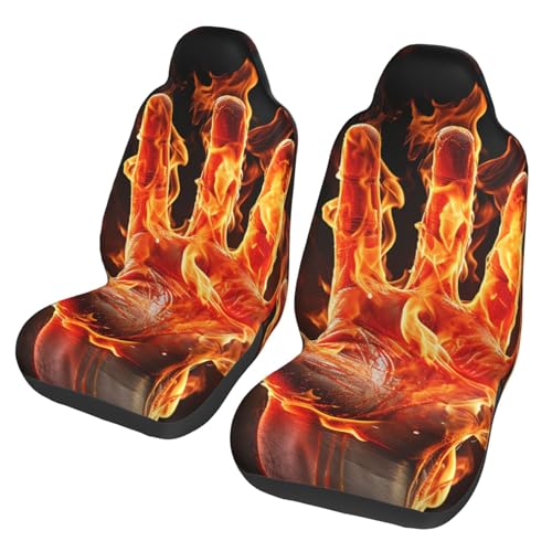 Housses de siège de voiture flamme lot de 2 protections de siège avant universelles