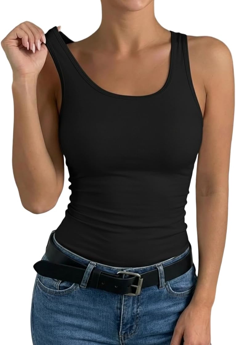 CHICME Women's Seamless Shapewear Camisole Tummy Control Tank Top for Women Slimming Body Shaper Vest