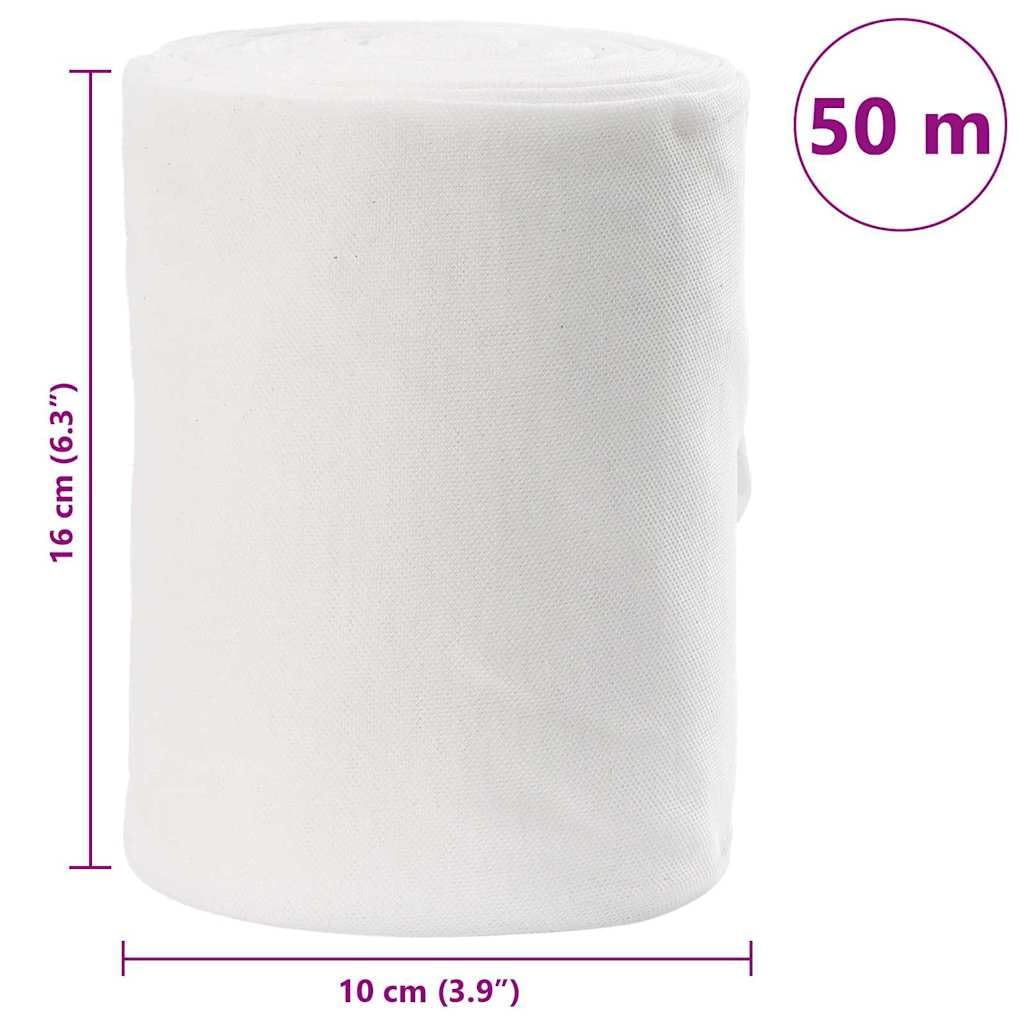 Tubo de drenaje de tela blanca 16 x 5000 cm, accesorio sanitario ligero para exteriores con fácil instalación y material duradero para baño, cocina, ducha, inodoro y lavabo