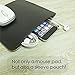 Tainada 2 in 1 Multi-Functional Mouse Pad with Electronic Accessory Storage Pouch Carrying Bag Function + Bonus Web Cam Stickers (Black)