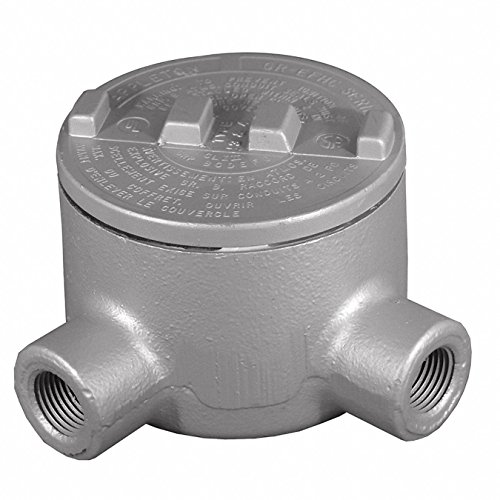 Appleton GRL75 L Style Conduit Outlet Box, 3/4 in, 3.38 in Cover Opening, 18 cu-in, Triple Coat