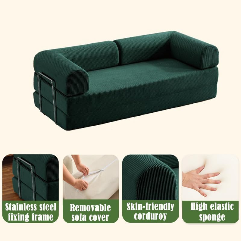 Kompresyjna sofa do spania Loveseat - wielofunkcyjna pianka z pamięcią kształtu kanapa wypoczynkowa z podłokietnikiem do małych przestrzeni