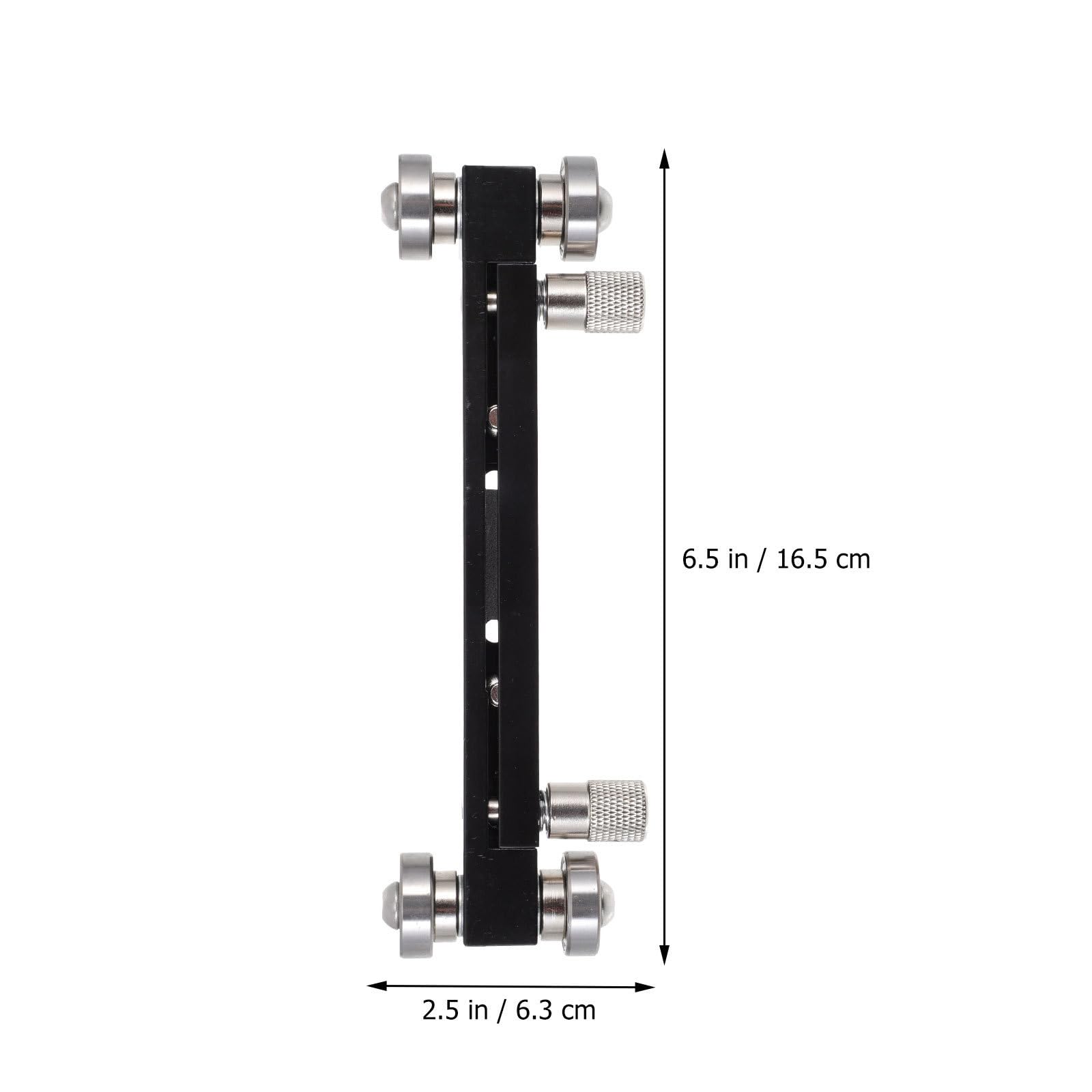 Lijadora de Tuercas para Guitarra Ajustable de Aleación | Aluminio Negro, para Cejuelas y Silletas de Plástico o Hueso, Altura Regulable, Útil en Luthería