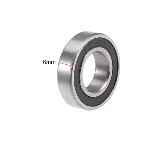 Miniatura 10 de uxcell 6804-2RS Rodamientos de bolas de ranura profunda, 0.787in x 1.260in x 0.276in, doble sellado de acero cromado P6 (ABEC3), 10 unidades