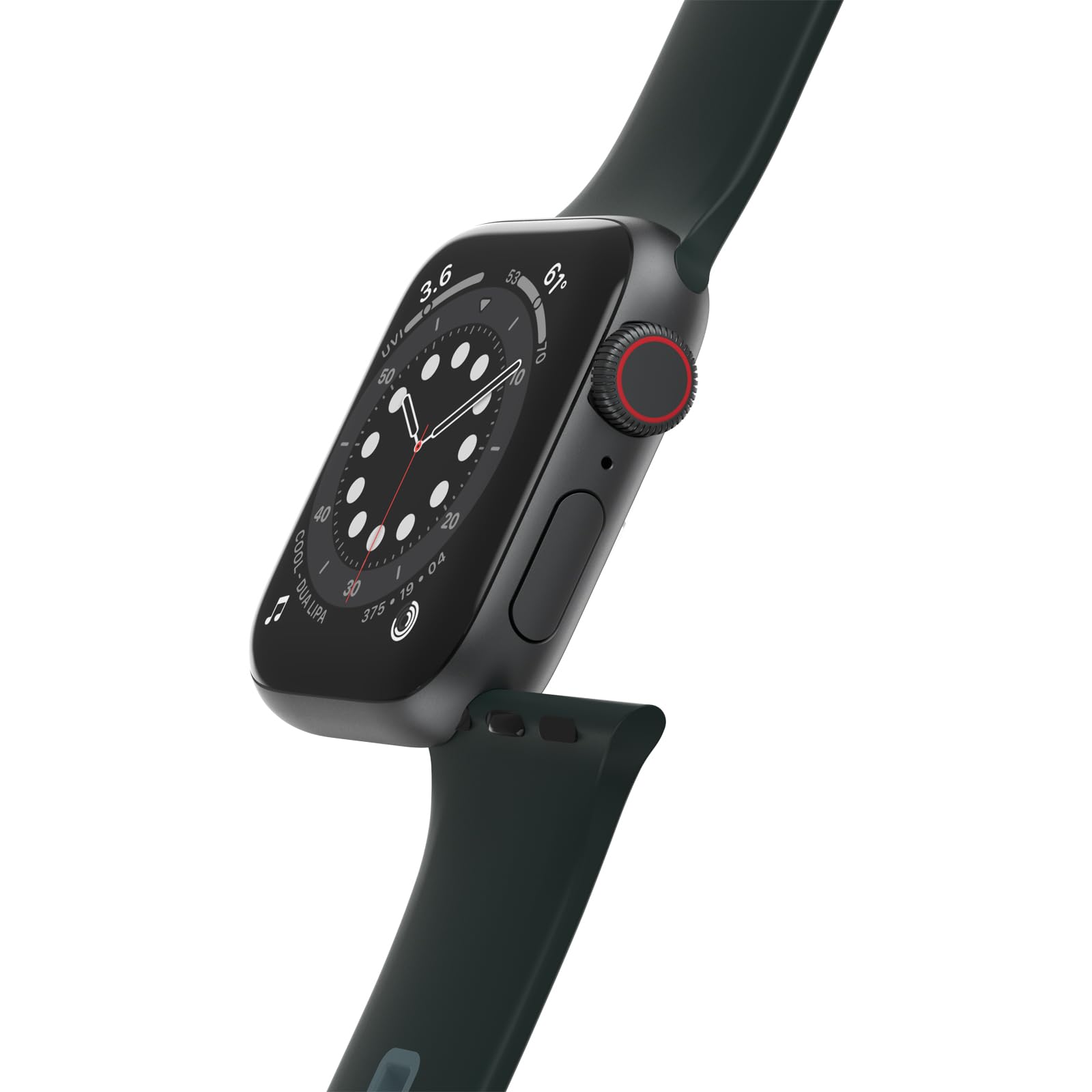 OtterBox All Day Watch Band for Apple Watch 40/41/42mm, Replacement Durable Soft Touch Silicone Strap for Apple Watch Green/Blue - Image 2