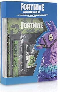 xmwm Fortnite Stationery Set for Boys, Set Includes Pencil Case, Notebook and Colouring Pencils, Back to School Stationary Supplies, Official Merchandise Fortnite Gifts for Boys And Teens