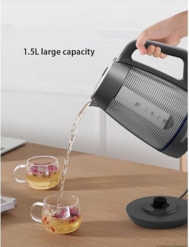 OLOTU Hervidor eléctrico de 15 L528 onzas hervidor de agua caliente de doble acristalamiento de 1800 W hervidor de té con filtro de cal extraíble