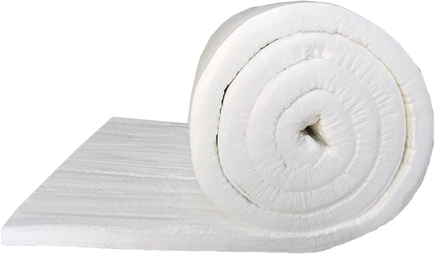 Manta aislante de fibra cerámica, manta ignífuga, 2,5 cm grosor, resistente al fuego 2606 °F, for aislamiento térmico estufas, chimeneas, hornos, lavavajillas(380x60x2.5 cm (150"x24"x1"))