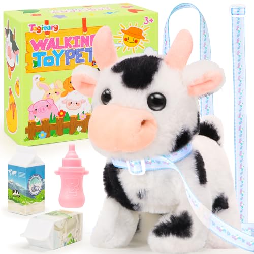 Tagitary-Plush-Toys-Interactive-Toys-Cow-for-KidsWalking-Pet-Toys-Can-Make-SoundsWag-Tail-and-Nod-Head-Realistic-Stuffed-Cattle-Toys-Birthday-Gift-for-Kids-Toddlers