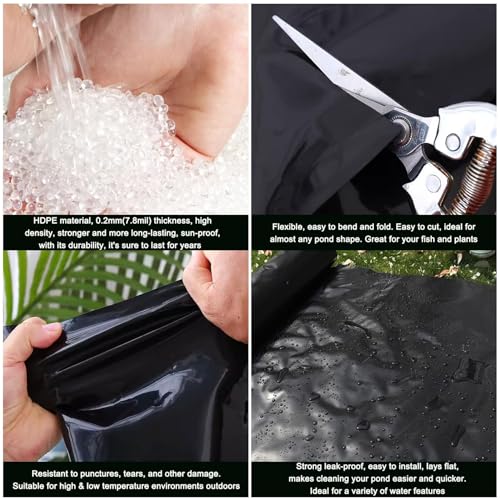 Membrane pour Étang Renforcée et Durable - Qualité Supérieure 9x9m