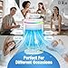 Portable Air Conditioners Fan,AI Portable AC Unit With 1500ML Water Tank,4-IN-1 Evaporative Air Cooler with Remote Control 7 Color Light Personal Mini Air Conditioner Portable for Room Office(White)