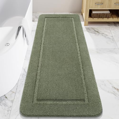 LOCHAS Bathroom Runner Rug, 24' x 60' Long Bath Rug, Non Slip Washable Large Bathroom Rugs Soft...