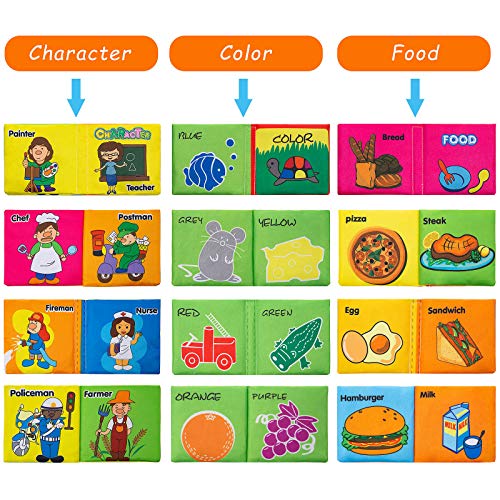 6 Pezzi Libro Stoffa Bambini, MOOKLIN ROAM Libro