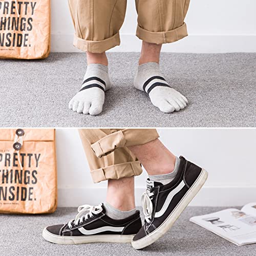 5 Pairs Men's Toe Socks, Orthopedic Compression Socks, High Performance Five Finger Socks Ankle Running Five Toe Socks3
