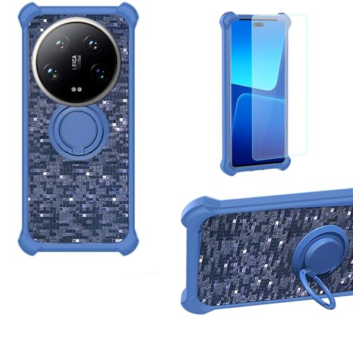 Custodia Comaptibile per Xiaomi 15 Ultra Case con 9H HD Vetro Temperato Cover Supporto PC + TZZH-LAN silicone