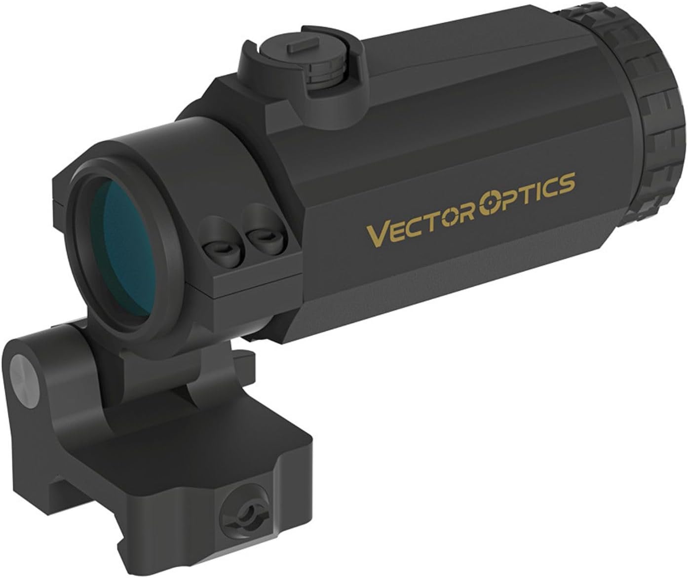 Vector Optics 3x22 Flip to Side Magnifier, Absolute 1.6 inch Co-Witness Heights, Easily Press to Flip, Lightweight, Rubber-Armed, Fit for CQB and Medium to Close-Range Tactical Shooting, SCMF-31