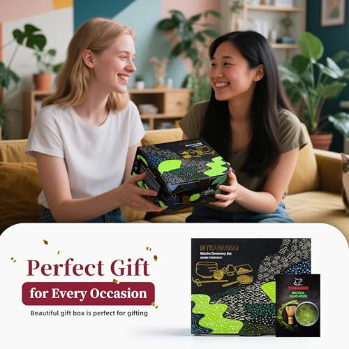 Image of TEANAGOO Matcha Whisk Set,7 Pcs Matcha Set,Matcha Kit for Ceremony,Matcha Tea Set for Making Breakfast /Latte,Starter Kit Set and Bowl with All Accessories,Gift for Friend /Family