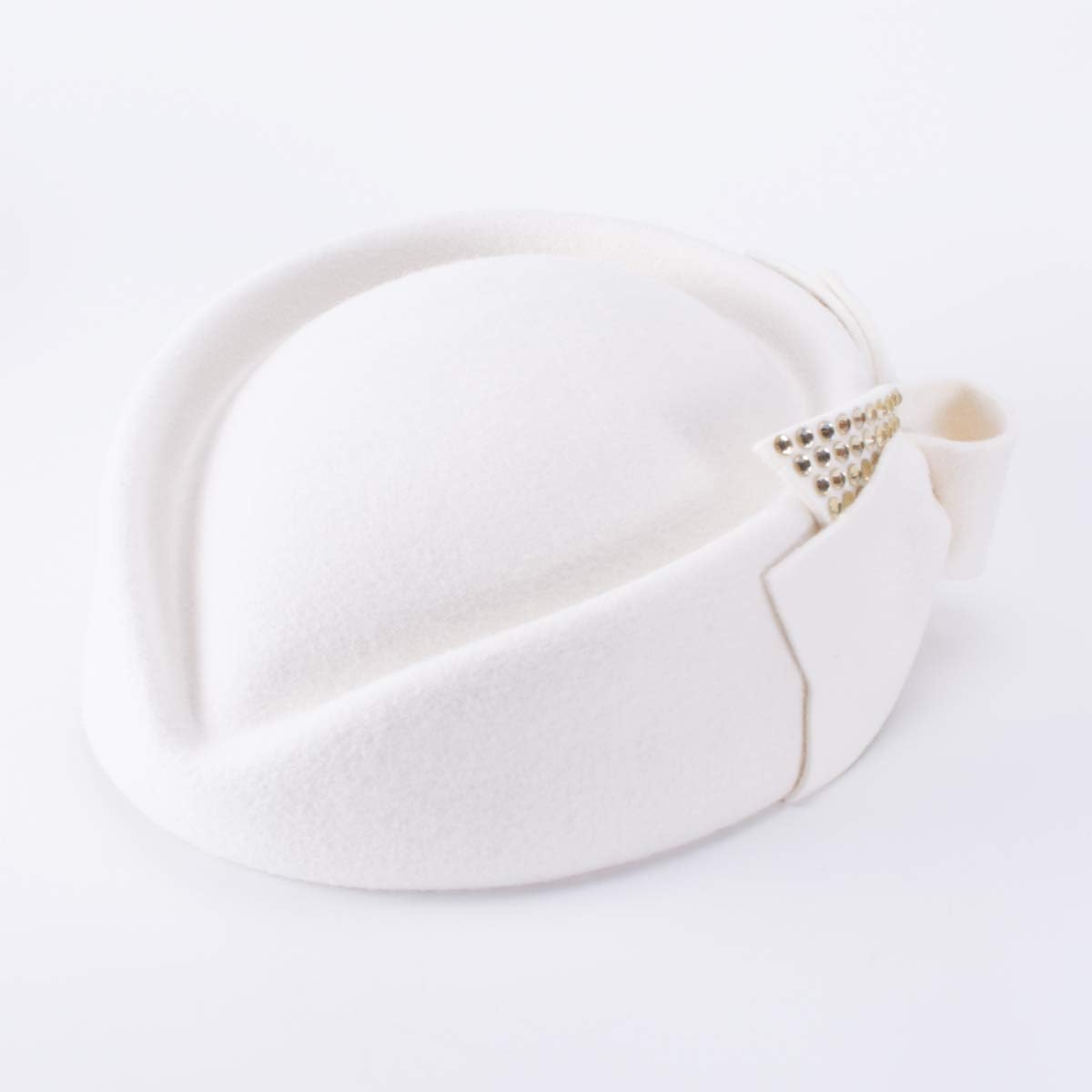 Lawliet Ladies Rhinestone Teardrop Fancy Wool Fascinator Cocktail Pillbox Cap Hat A254