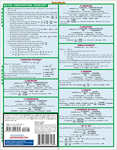 Pre-Algebra (Quickstudy Reference Guides - Academic) #TOP1