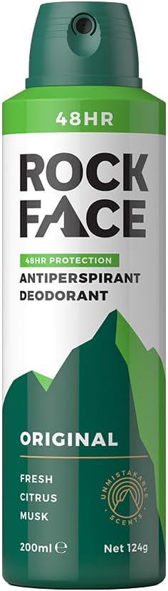 Rock Face Men's Antiperspirant Deodorant, Original Scent, 200ml