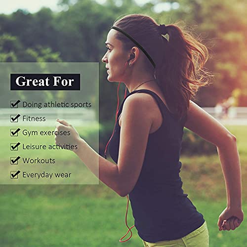 4 Pieces Thick And Slim Non-Slip Elastic Sports Headbands - Athletic Skinny Hair Headband For Women, Men, Boys, Girls - Silicone Grip Hairband Mini Stylish Sweat Band (Black, Grey, White) 6 51yF8V4hkXL