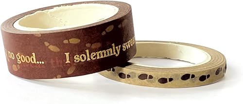 Miniatura 2 de Paper House Productions Harry Potter - Juego de 2 rollos de cinta washi decorativa para álbumes de recortes y manualidades, mapa de merodeadores