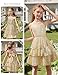 GRACE KARIN Teen Dress Size 14 Girls Gold Dance Party Birthday Dresses Fancy Wedding Flower Fashion Skater Special Occasion Clothes