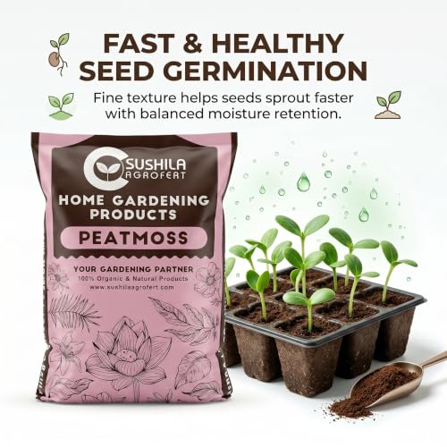 Image of Sushila Agrofert Peat Moss 3KG Acidic pH, Sterile, Excellent Water Retention, Good Drainage, Light & Airy, Seed Germination, Potting Mix, Hydroponics, Soil Amendment, Mulch, Root Growth & Garden Use